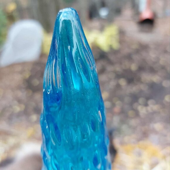 MASSIVE Vintage Murano Italy Glass Decanter Genie Bottle in Aqua Blue - Picture 6 of 10